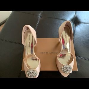 Beautiful pink peep toe shoes